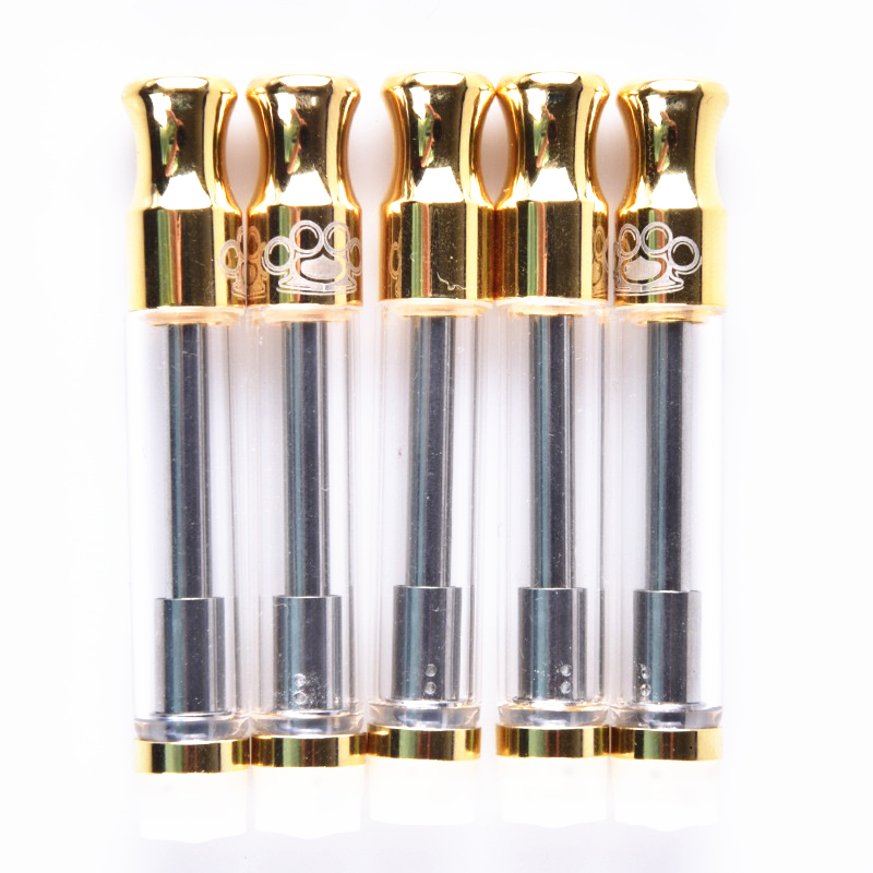 Vaping Area - Yoscan-電子タバコ用のオイルカートリッジ,ワックスタンク付きの厚いオイルカートリッジ,510スレッドバッテリー,ゴールドbk,5個